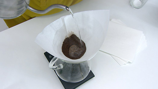 Mükemmel filtre kahveler için Chemex kahve sistemi